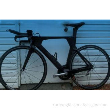 Di2 Aerodynamic Carbon TT Bike Frame For 700c Wheelset 45cm